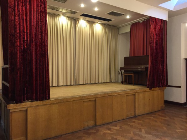 Stage with piano